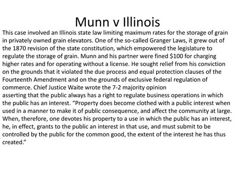 PPT - Munn v Illinois PowerPoint Presentation, free download - ID:2360168