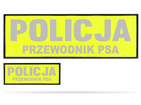 Policja Przewodnik Psa Zestaw Naszywek Odblaskowych Hvr Wear Pl