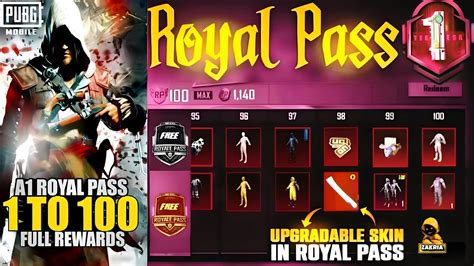 A1 Royal Pass 1 To 100 Rp Rewards Upgraded Weapon Skins A1 Royal