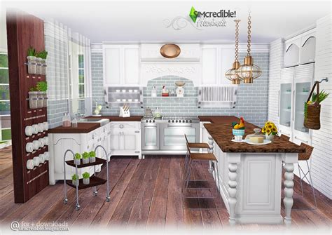 My Sims Blog Hacienda Kitchen Set By Simcredible Designs