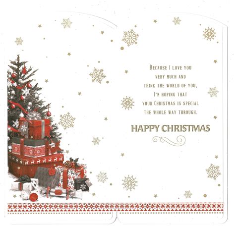 Fiance Christmas Card 'Happy Christmas To My Wonderful Fiance ' With ...