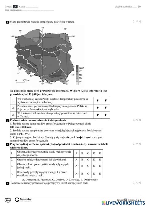 Sprawdzian Geografia Klasa Rodowisko Przyrodnicze Polski Cz Question