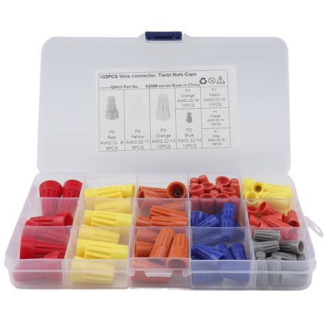 Frcolor 102pcs Electrical Wire Connectors Screw Terminals With Spring