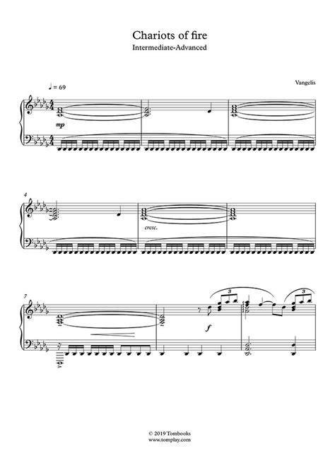 Chariots Of Fire Theme Intermediate Advanced Level Solo Piano