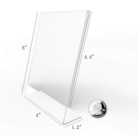 Fixturedisplays 1pk Clear Acrylic Sign Holder With Slant Back Design Picture Frame Wayfair Canada