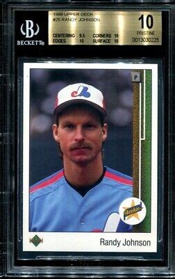 Upper Deck Randy Johnson Rookie Rc Bgs Pristine Ebay