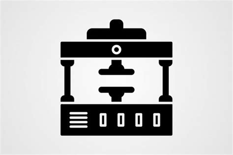 Machine Press Glyph Icon Graphic By Graphic Nehar Creative Fabrica