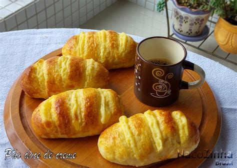 Pão doce creme Nacozinhabrasil