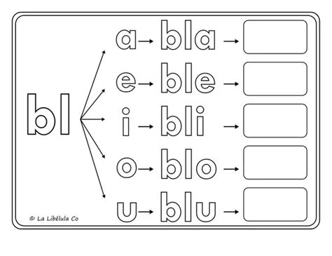 Recursos Para Trabajar Las Sílabas Trabadas Pl Pr Br Bl Tr Profesocial