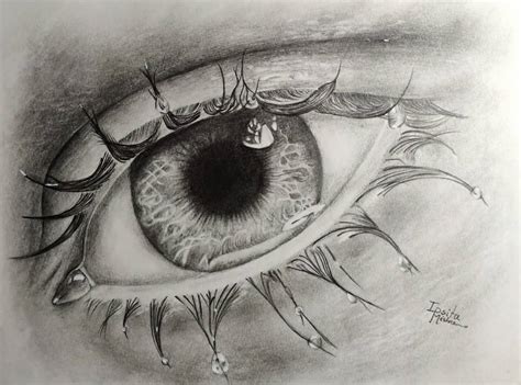 Realistic Crying Eye Drawing