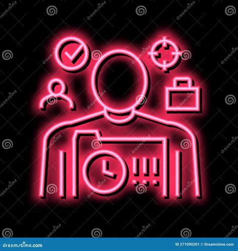 Responsibility People Value Neon Glow Icon Illustration Stock Vector