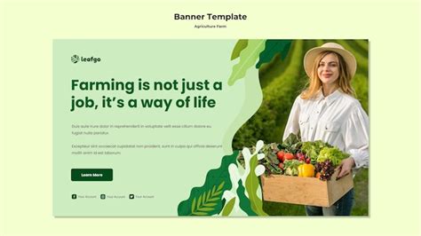 Agriculture farm concept banner template | Free PSD File