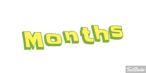 Months Word Animated  Logo Designs