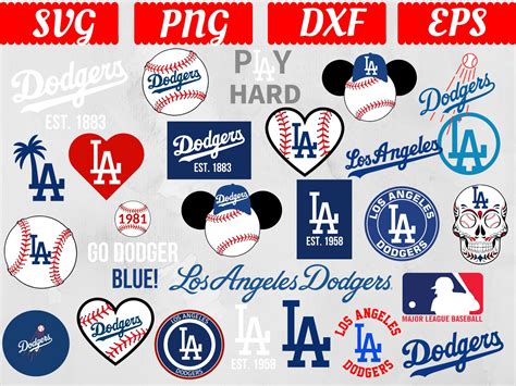 La Dodgers Vector Baseball Logo Svg Happy Sport Svg