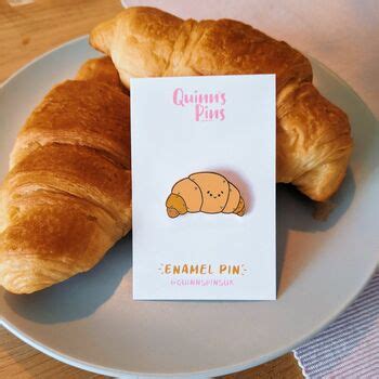 Croissant Kawaii Enamel Pin By Quinn S Pins Notonthehighstreet