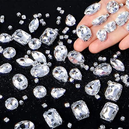 TANOSII 100 piezas de diamantes de imitación de cristal de formas