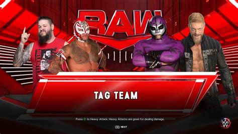 WWE 2K23 KEVIN OWENS REY MYSTERIO VS REY MYSTERIO JR EDGE FULL TAG