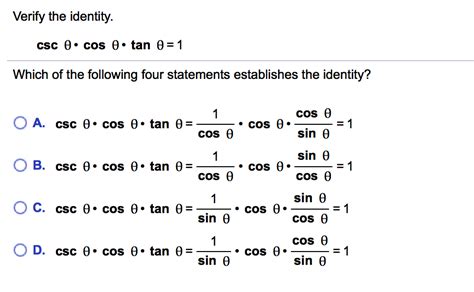 Solved Verify the identity Which of the following four | Chegg.com