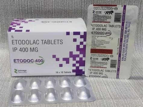 Etodolac 400 Mg Tablets at Rs 150/box | Etura in Nagpur | ID: 26929137033