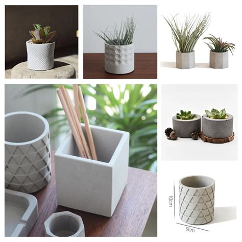 Garden Round Cement Flowerpot Mould Succulent Plant Vase Silicone Mould