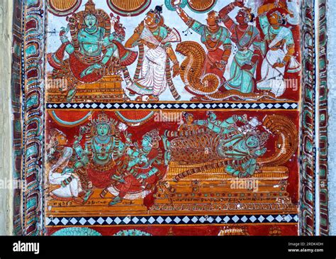 16th Century Nayak murals fresco paintings in Thillai Nataraja Temple ...