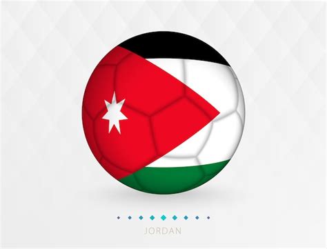 Premium Vector | Football ball with jordan flag pattern soccer ball ...