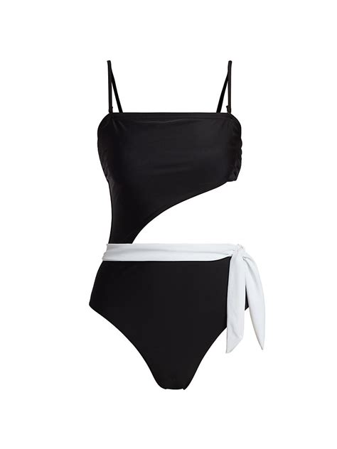 Buy Ramy Brook Gigi Cut Out One Piece Swimsuitsize Medium Black White