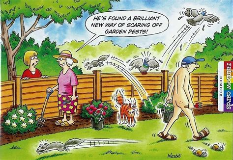 Funny Old Lady Gardening Cartoons