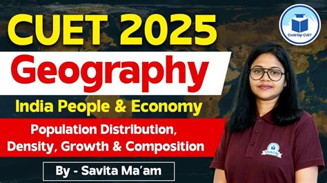 Cuet 2025 Geography India People And Economy Population Distribution