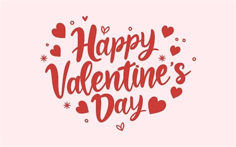 Premium Vector Happy Valentines Day Vector Typography