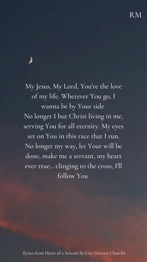 Heart of a Servant lyrics | Yours lyrics, Love of my life, Lyrics