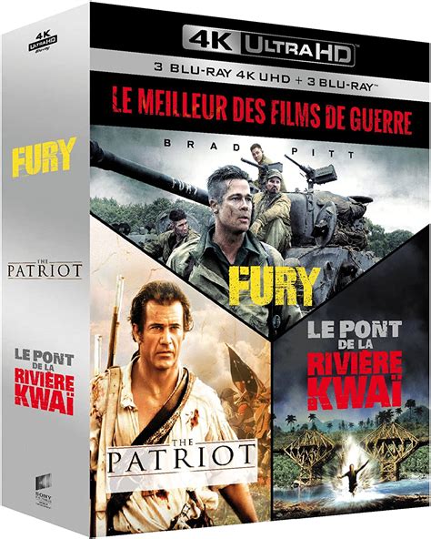 Coffret Le Meilleur Des Films De Guerre Fury The Patriot Le