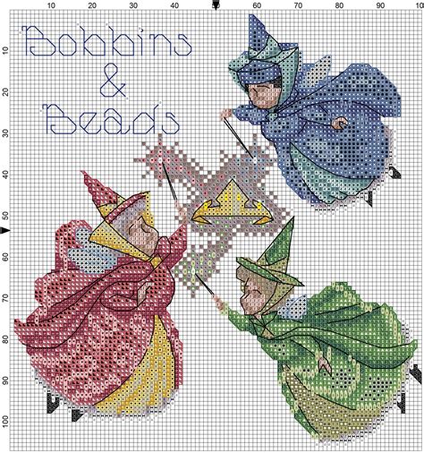 Three Fairies Large Pattern Cross Stitch Fairy Disney Cross Stitch