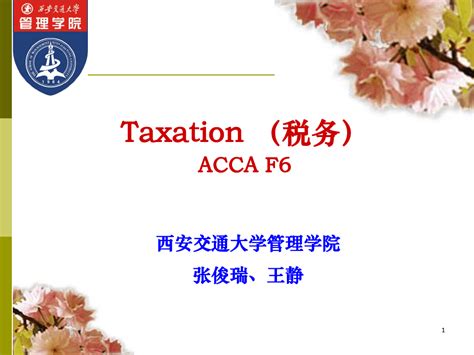 Taxation Acca F Word