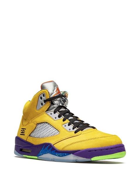 Shop yellow & red Jordan Air Jordan 5 "What The" sneakers with Express ...