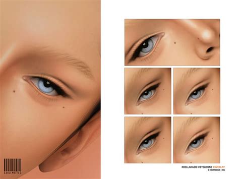 Cosimetic S Bella Hadid Eyelids Overlay Version N2 Sims 4 Cc