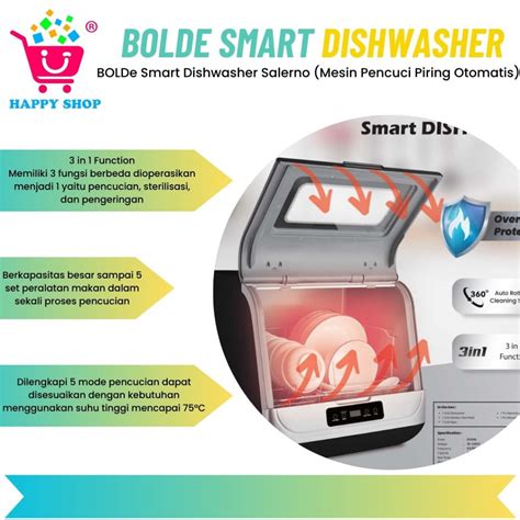 Jual Bolde Smart Dishwasher Salerno Mesin Pencuci Piring Otomatis