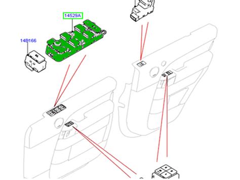 LAND ROVER WINDOW SWITCH DRIVERS SIDE RANGE ROVER 13 RANGE ROVER SPORT