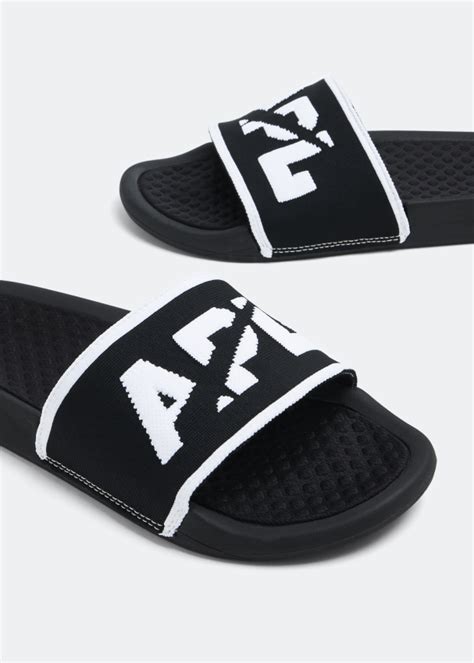 Athletic Propulsion Labs Big Logo TechLoom Slides For Men Black In