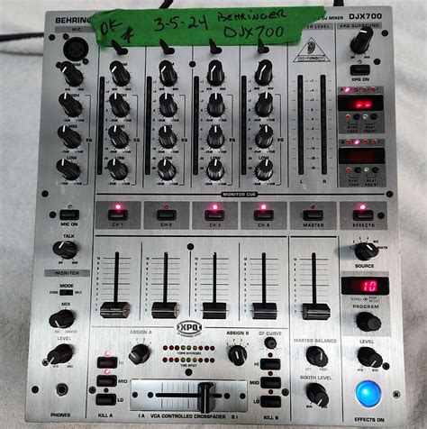 Behringer PRO Mixer DJX 700 Silver 5 Channel Pro DJ Mixer Reverb