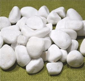 White Premium Marble Pebbles Blanco Sivec From United States