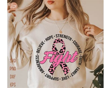 Breast Cancer Svg Fight Breast Cancer Svg Cancer Awareness Etsy