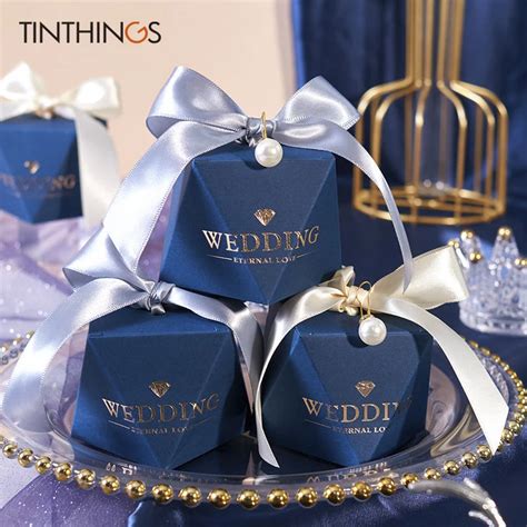 20 50 100pcs Diamond Wedding Favor Candy Box Sweet T Bags Packaing