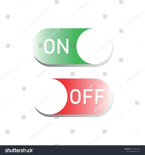 On And Off Toggle Switch Buttons Switch Royalty Free Stock Vector