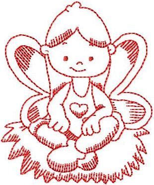 Css Redwork Angels C Some Stitches