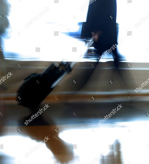 Passengers Rushing Airport Editorial Stock Photo - Stock Image