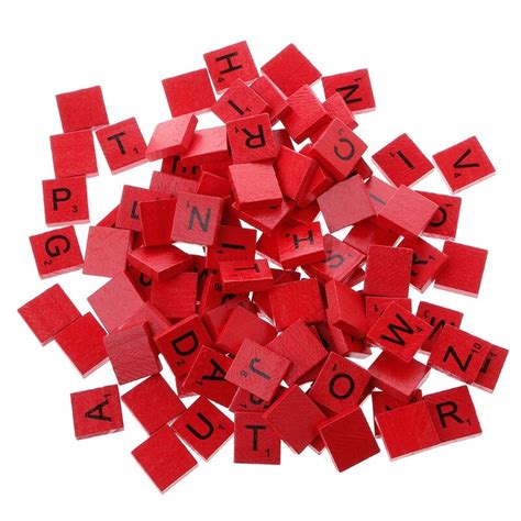 100Pcs Houten Kleurrijke Tegels Mix Letters Gelakt Grandado