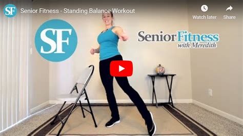 Standing Balance Workout Senior Fitness With Meredith