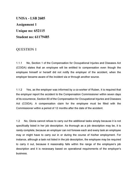 Lsb2601 A1 2021 Assignment 1 Super Semester 2021 Unisa Lsb 2605 Assignment 1 Unique No