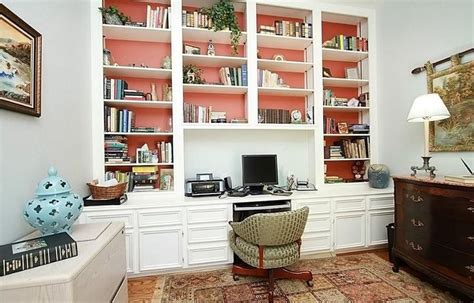 Traditional Home Office with Built-in Bookshelf